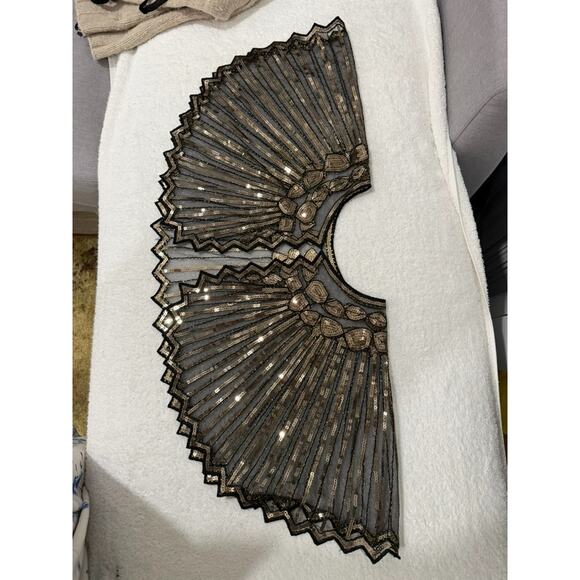 Sequin Shawl Poncho Evening Cape Flapper versatile Top newyear holiday Wrap Chic - Picture 4 of 6